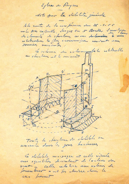 Note sur la stabilité générale de Notre-Dame, 1955