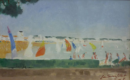 G.Gillet Plage et voiliers coll.Musée de Royan